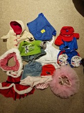 build a bear / bear factory bundle  mixed tutu xmas dress coat carrier robe +++