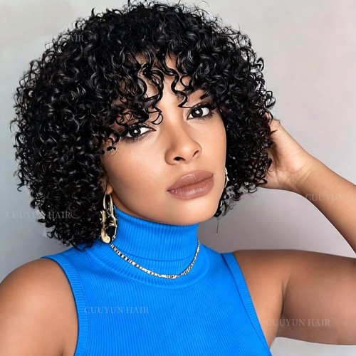Short curly human hair - curly,