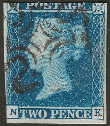 1841 two penny blue - qv,