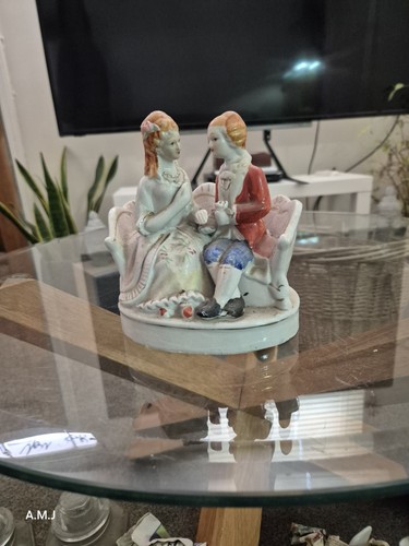 Vintage porcelain courting - vintage,