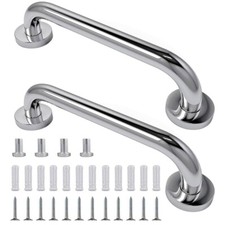 2X Safety Grab Rail Bathroom Support Handle Steel Bath Shower Toilet Hand Bar