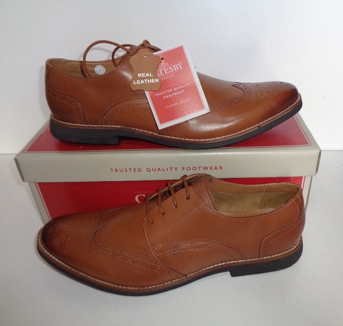 Mens tan leather - leather, new