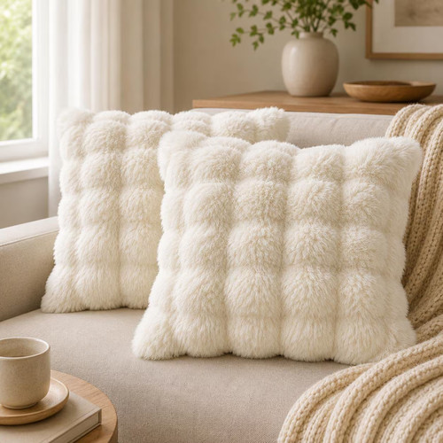 Plush fur pillow - fur,