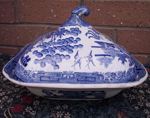Early pearlware glazed willow - early,