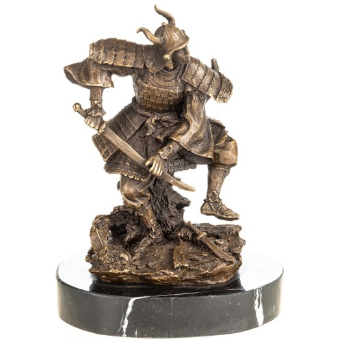 Bronze sculpture samurai - bronze,