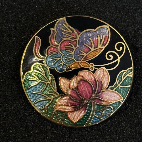 Goldtone cloisonne enamel - goldtone,