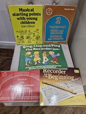 Bundle Of Vintage Music Teaching Books, Recorder, Singing Jean Gilbert John Pitt