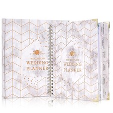 188 Page Wedding Planner Book Organiser Bridal Planning Binder Bride Gift Marble