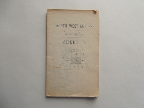 Ww1 paper map north west - ww1,