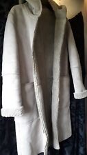 Size S Zara long beige brown faux sheepskin reversible warm hooded winter coat