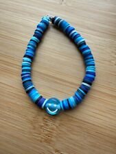 clay bead bracelet Soph (smiley face clear)