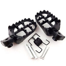 Pair Universal 8mm Bolt Aluminum Motorcycle Motocross Wide Foot Pegs Footrest CL