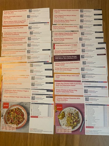 Gousto recipe cards - recipe,