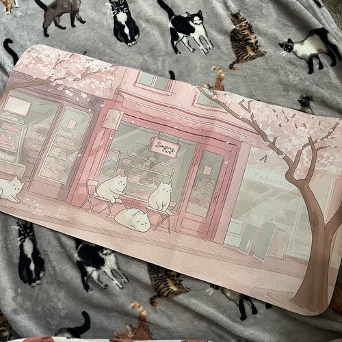 Kawaii pink cat cafe - kawaii, rubber