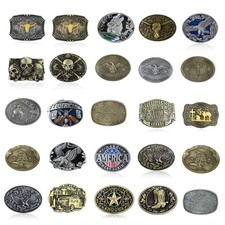 Creatively Relief Pattern Buckle Belt DIY Components Western Heavy Rock Style