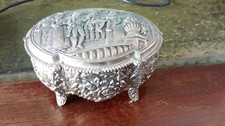 Vintage silver plated trinket - silver,