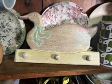 Vintage Wooden Painted Duck