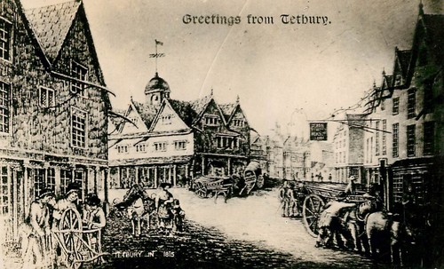 Tetbury greetings postcard - greetings,