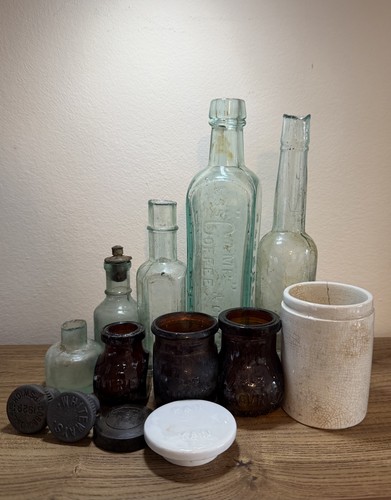 Antique bottles job lot - antique,
