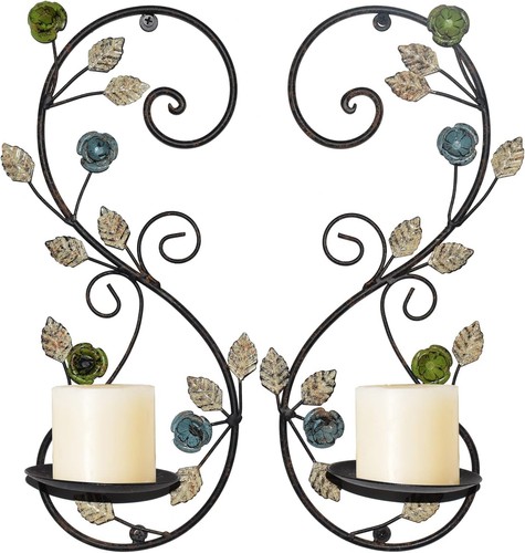 Wall sconces candle holder set - candle,
