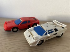 Lamborghini Countach 5000 & Ferrari Testarossa Slot circuit 1/43 Scalextrics