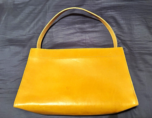 Orla kiely tan leather top - kiely,