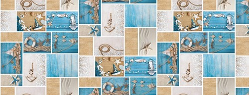 Patchwork anchor star - anchor, fish