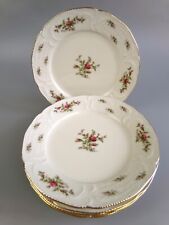 Rosenthal Moosrose Salad Plates x 6. Sanssousi Classic Rose Collection. 8"