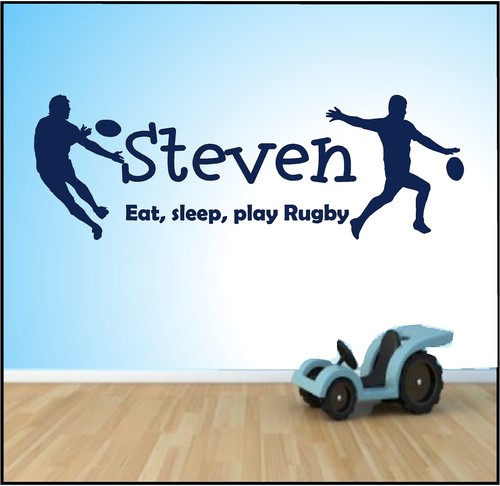 Rugby wall art eat sleep - eat, play