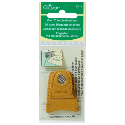 Clover leather coin thimble - coin,