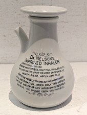 Vintage Ceramic Dr. Nelson's Improved Steam Inhaler Prop Display Medical Pot