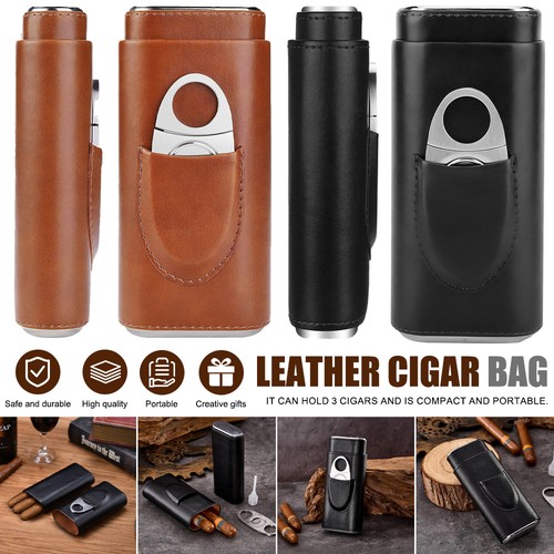 Travel humidor leather cedar - humidor,