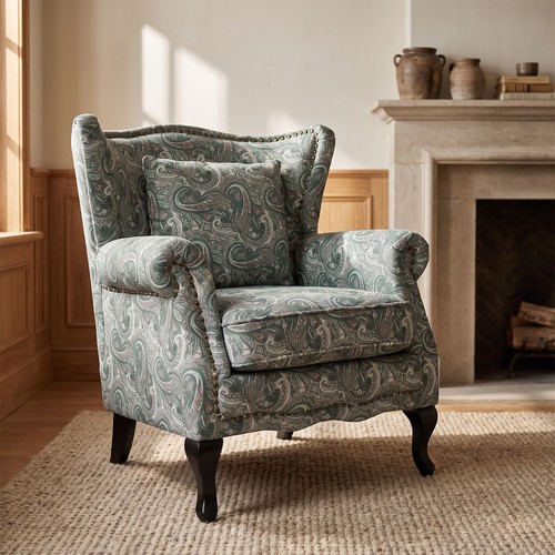 Retro wingback armchair - retro, sofa