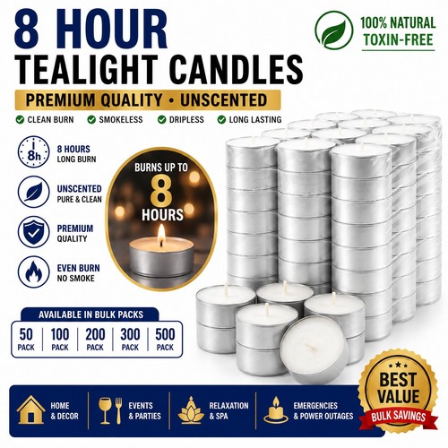Tea night lights candles - tea, 8