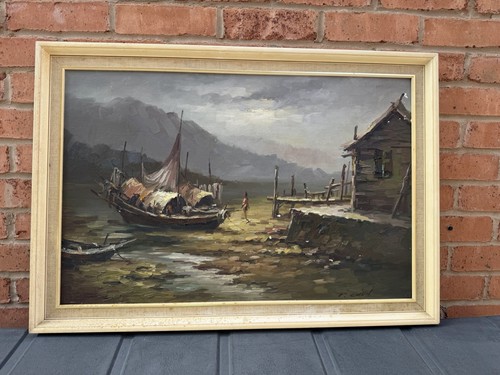 Antique original oil painting - original,