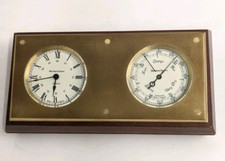 Shortland Bowen Clock And Barometer Brass Wood Wall Hanging Spares Repair