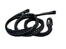 Starlight Leather Plaited Reins for bridle Billet Ends Black or Brown