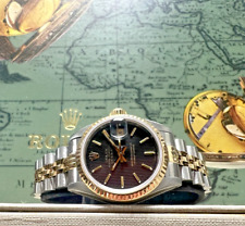 Ladies Rolex Oyster Perpetual Datejust 18k Gold Stainless Jubilee Silver Watch