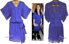 KAREN MILLEN ❤ CLASSIC BLUE SILK BEADED FLAPPER PARTY DRESS aso PIPPA M ❤ UK 8