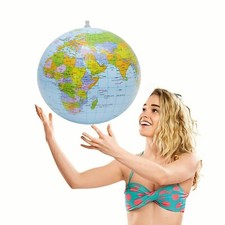 Large Inflatable Globe World Map Atlas Geography Swimming Pool Party Beach Ball