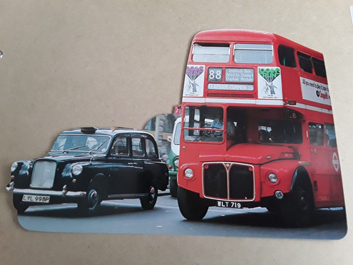 Postcard red london bus - bus, 88
