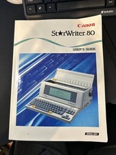 Canon Starwriter 80 User’s Guide