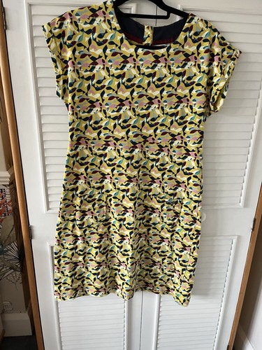 Weird fish shift dress yellow - weird,