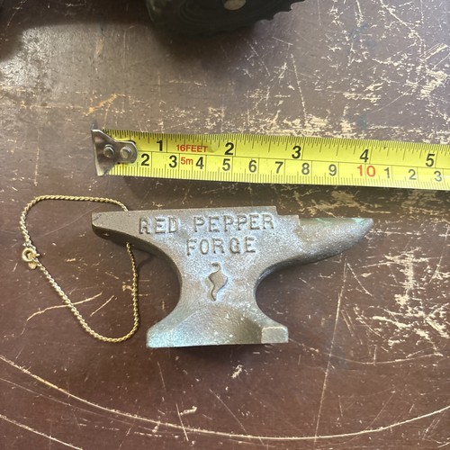 Vintage miniature anvil red - miniature,