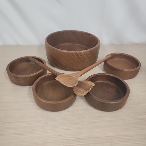 Piece wooden teakware salad - piece,