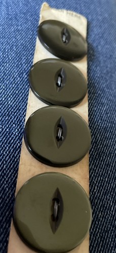Olive green fisheye buttons - olive,