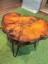 Wooden Coffee Table Round Tree