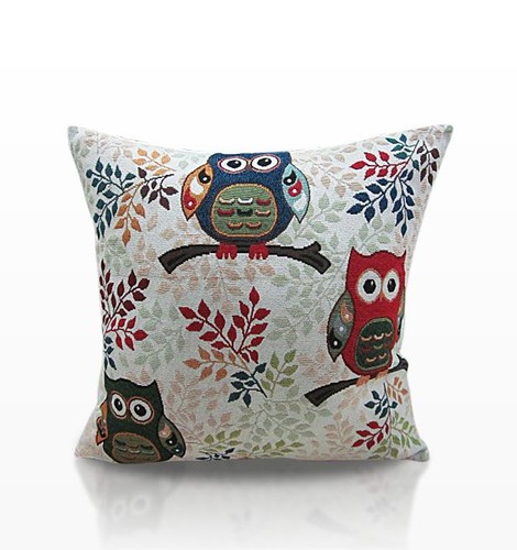 Owls tapestry cushion covers - owls,