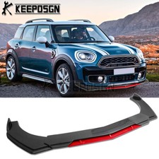 For MINI COOPER Hatch Countryman Front Bumper Lip Splitter Spoiler Carbon & Red