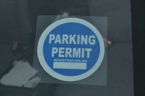 Parking permit self cling - parking, self-cling